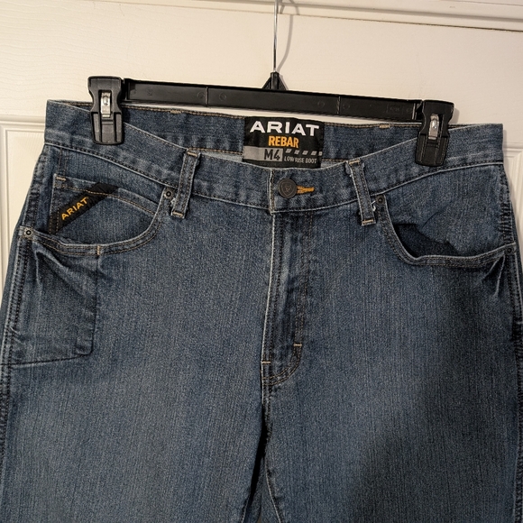 Ariat Rebar M4 Low Rise Boot Cut Men's Jeans Size 34/30 - Picture 2 of 8